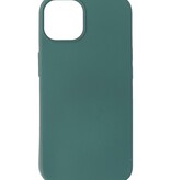 Carcasa de TPU en color de moda para iPhone 13 Mini Verde Oscuro