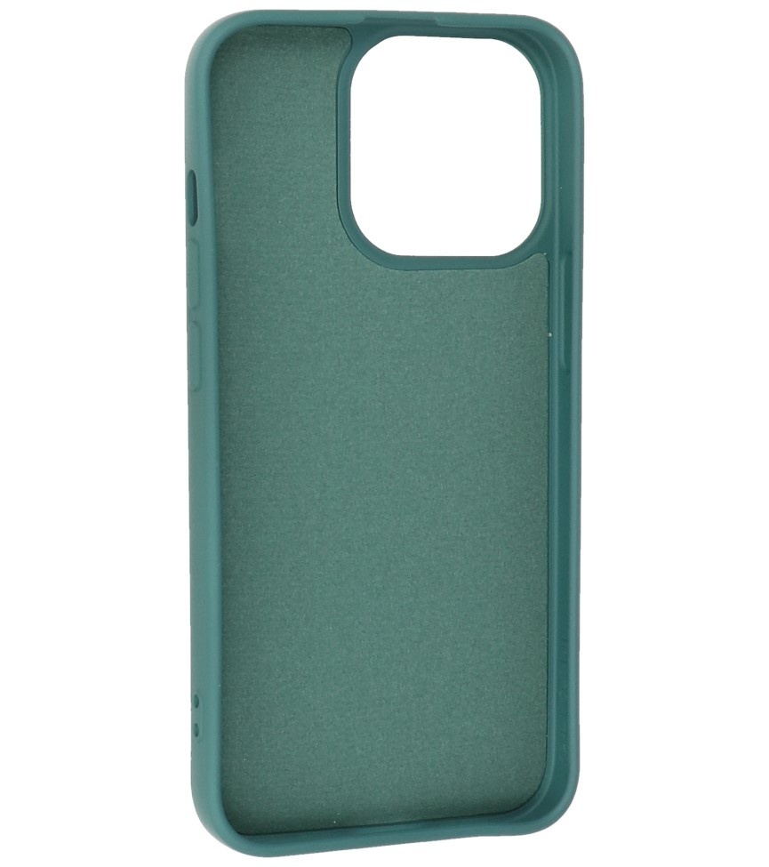 Modefarve TPU -etui iPhone 13 Pro Mørkegrøn