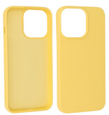 Fashion Color TPU Hoesje iPhone 13 Pro Max Geel