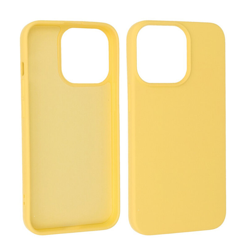 Modefarve TPU -etui iPhone 13 Pro Max gul