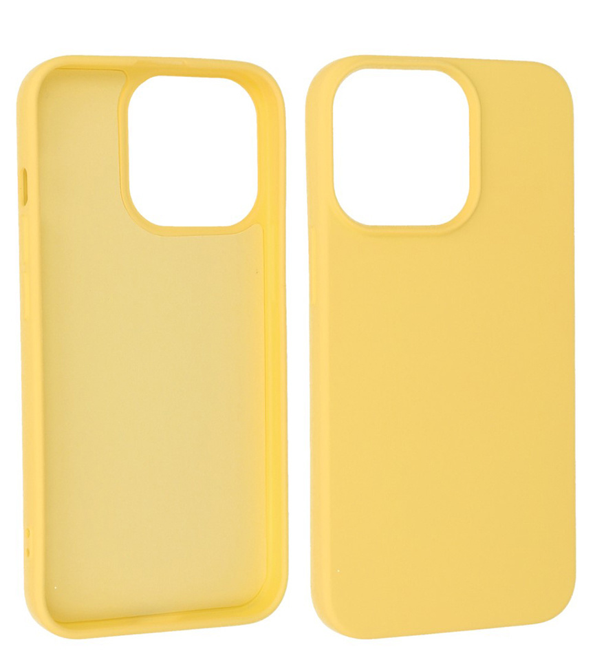 Fashion Color TPU Hoesje iPhone 13 Pro Max Geel