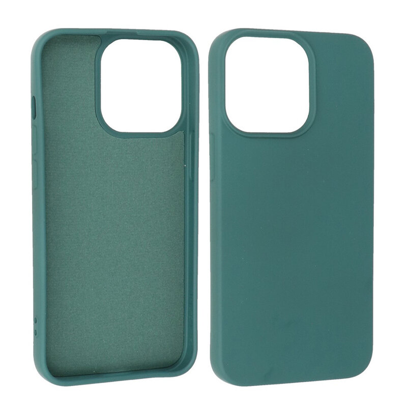 Modefarve TPU -etui iPhone 13 Pro Max mørkegrøn