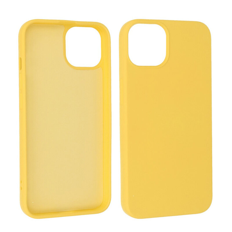 Fashion Backcover Telefoonhoesje - Color Hoesje - Geschikt voor iPhone 15 - Geel