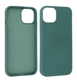 Fashion Backcover Telefoonhoesje - Color Hoesje - Geschikt voor iPhone 15 - Donker Groen