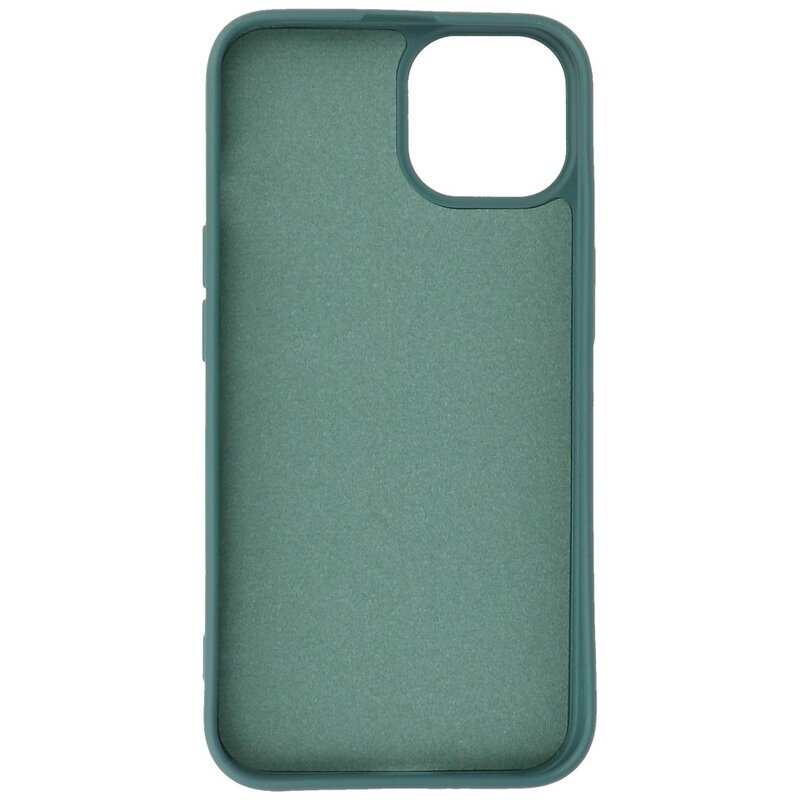 Fashion Backcover Telefoonhoesje - Color Hoesje - Geschikt voor iPhone 15 - Donker Groen