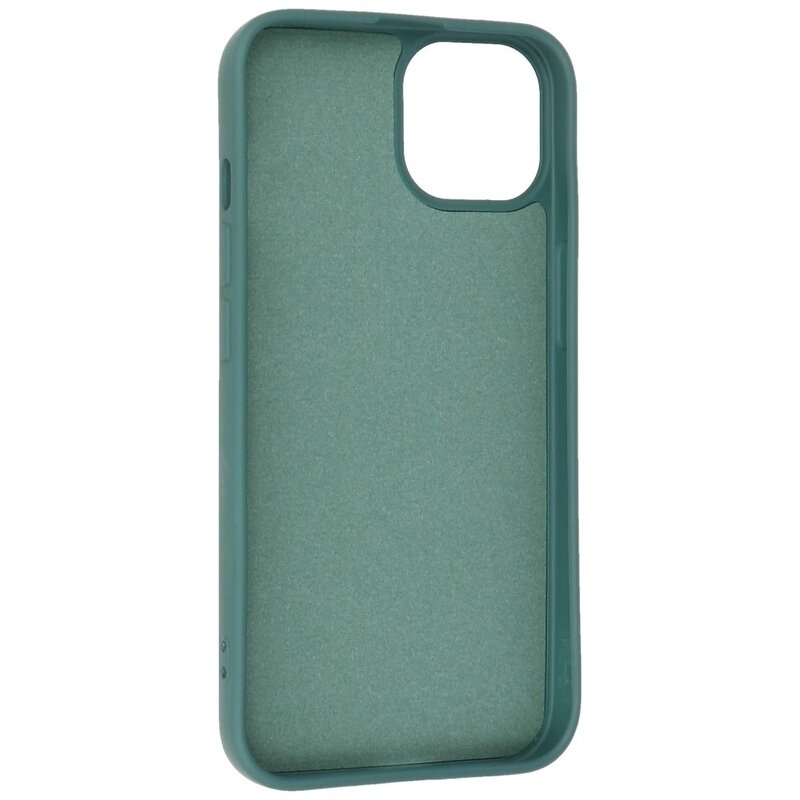 Fashion Backcover Telefoonhoesje - Color Hoesje - Geschikt voor iPhone 15 - Donker Groen
