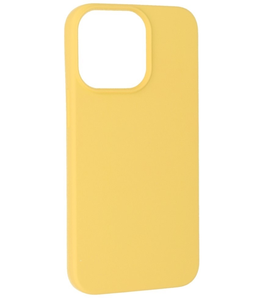 Fashion Backcover Telefoonhoesje - Color Hoesje - Geschikt voor iPhone 15 Pro - Geel