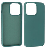 Fashion Backcover Telefoonhoesje - Color Hoesje - Geschikt voor iPhone 15 Pro - Donker Groen