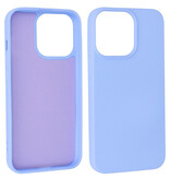 Fashion Backcover Telefoonhoesje - Color Hoesje - Geschikt voor iPhone 15 Pro Max - Paars