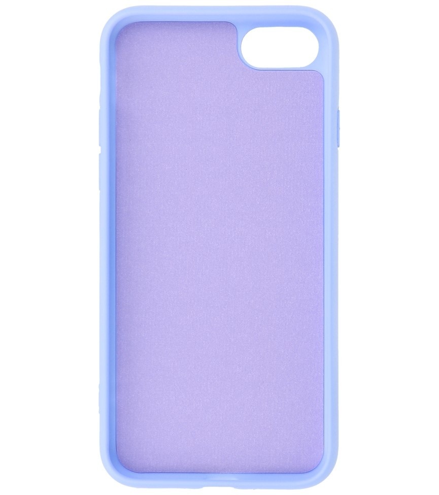 2.0mm Dikke Fashion Color TPU Hoesje voor iPhone SE 2020 / 8 / 7 Paars