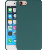 Coque en TPU couleur tendance de 2,0 mm d'épaisseur pour iPhone SE 2020/8/7 vert foncé