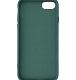 Coque en TPU couleur tendance de 2,0 mm d'épaisseur pour iPhone SE 2020/8/7 vert foncé