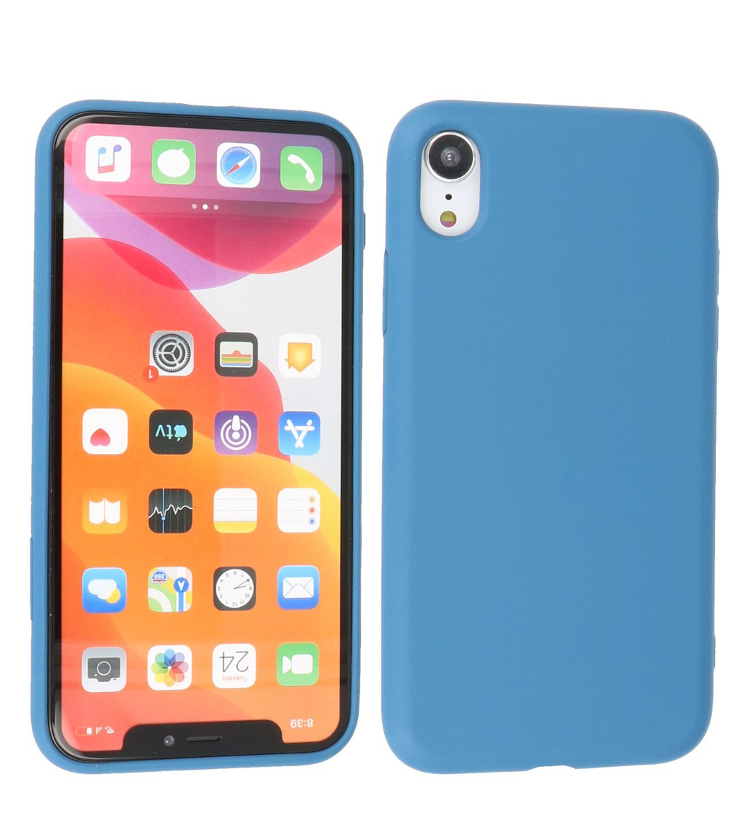2.0mm Fashion Color TPU Hoesje voor iPhone XR Navy