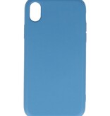 Estuche de TPU de color de moda de 2.0 mm para iPhone XR azul marino