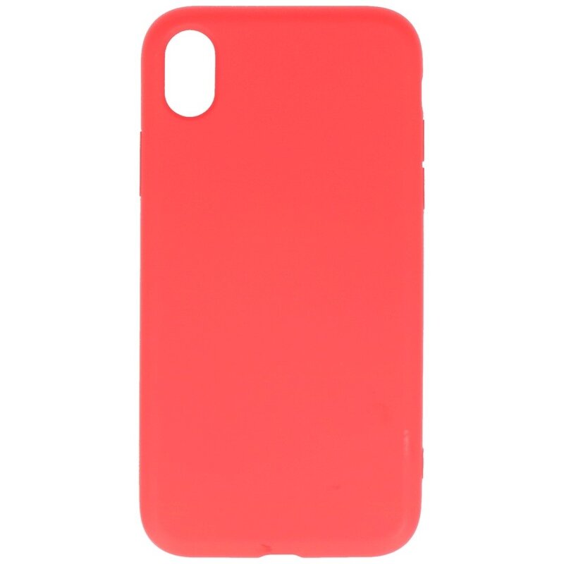 Coque en TPU Couleur Mode 2.0mm pour iPhone XR Rouge