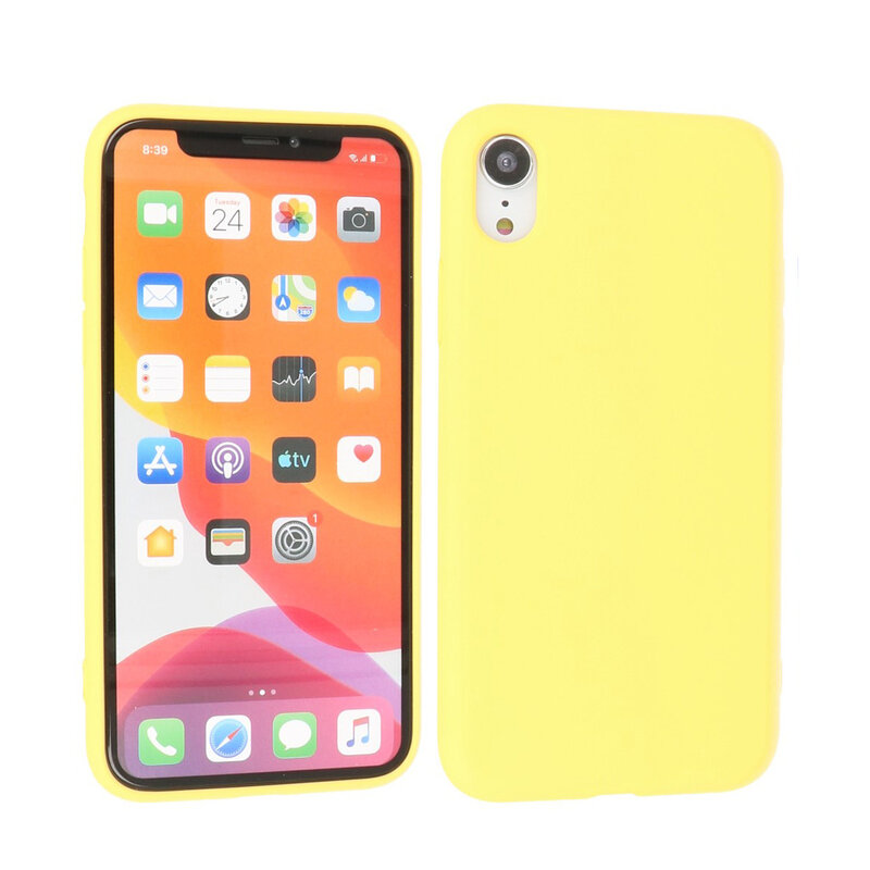 2.0mm Fashion Color TPU Hoesje voor iPhone XR Geel