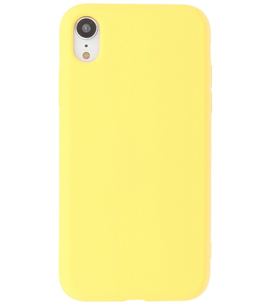 Coque en TPU Fashion Color 2.0mm pour iPhone XR Jaune