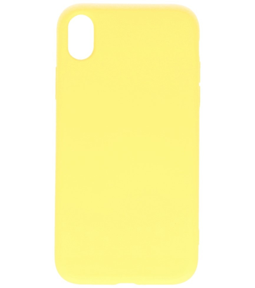 2.0mm Fashion Color TPU Case for iPhone XR Yellow