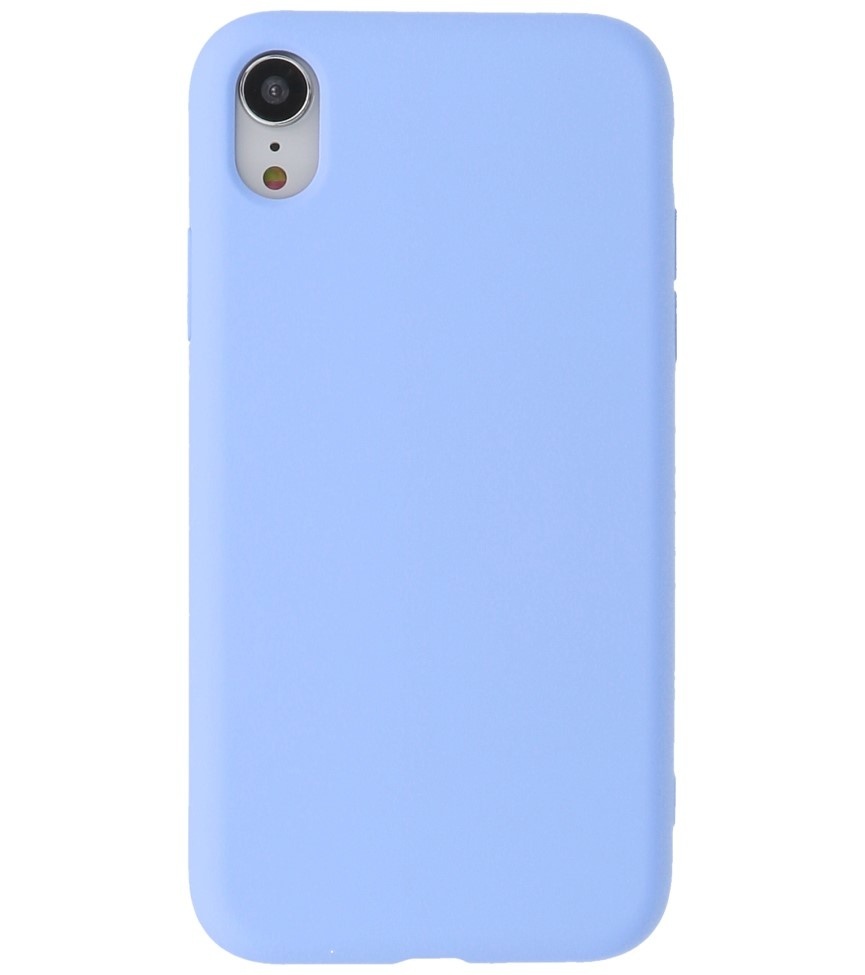 Estuche de TPU de color de moda de 2.0 mm para iPhone XR Púrpura
