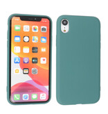 Coque en TPU Couleur Mode 2.0mm pour iPhone XR Vert Foncé