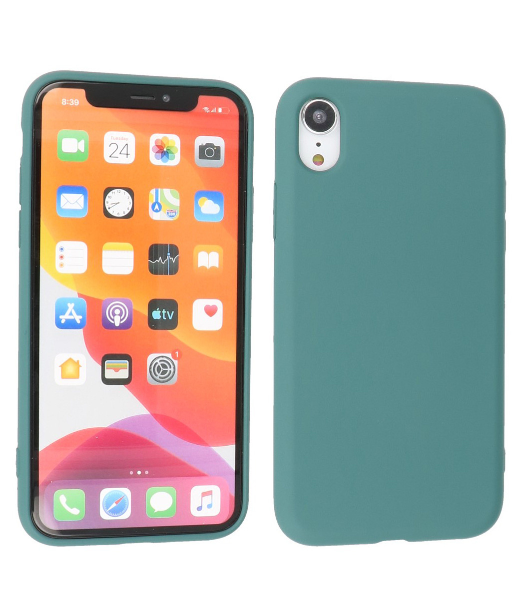 2.0mm Fashion Color TPU Case for iPhone XR Dark Green