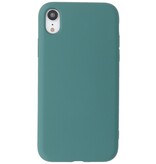 Coque en TPU Couleur Mode 2.0mm pour iPhone XR Vert Foncé