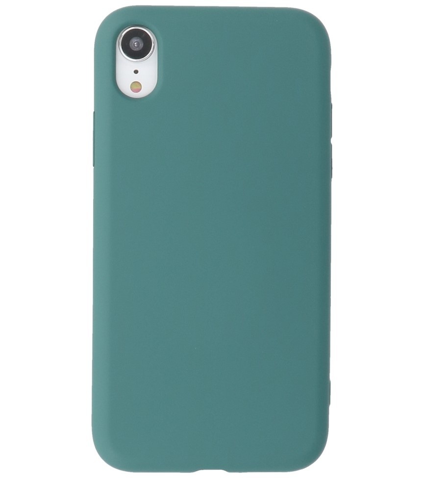 Custodia in TPU Fashion Color da 2,0 mm per iPhone XR verde scuro