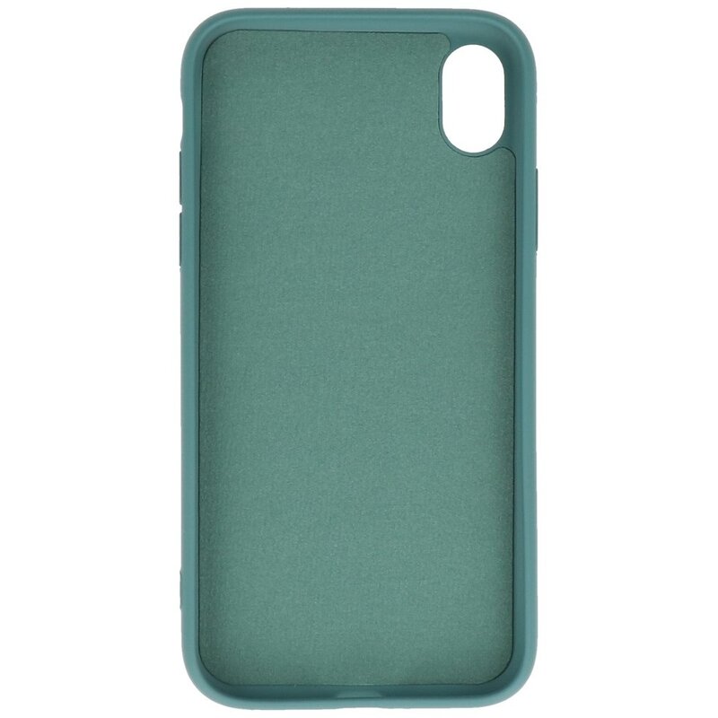 Coque en TPU Couleur Mode 2.0mm pour iPhone XR Vert Foncé