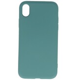 Coque en TPU Couleur Mode 2.0mm pour iPhone XR Vert Foncé