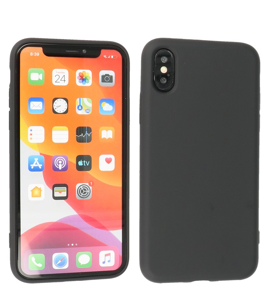2.0mm Fashion Color TPU Case for iPhone X - Xs Black