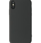Estuche de TPU de color de moda de 2.0 mm para iPhone X - Negro Xs
