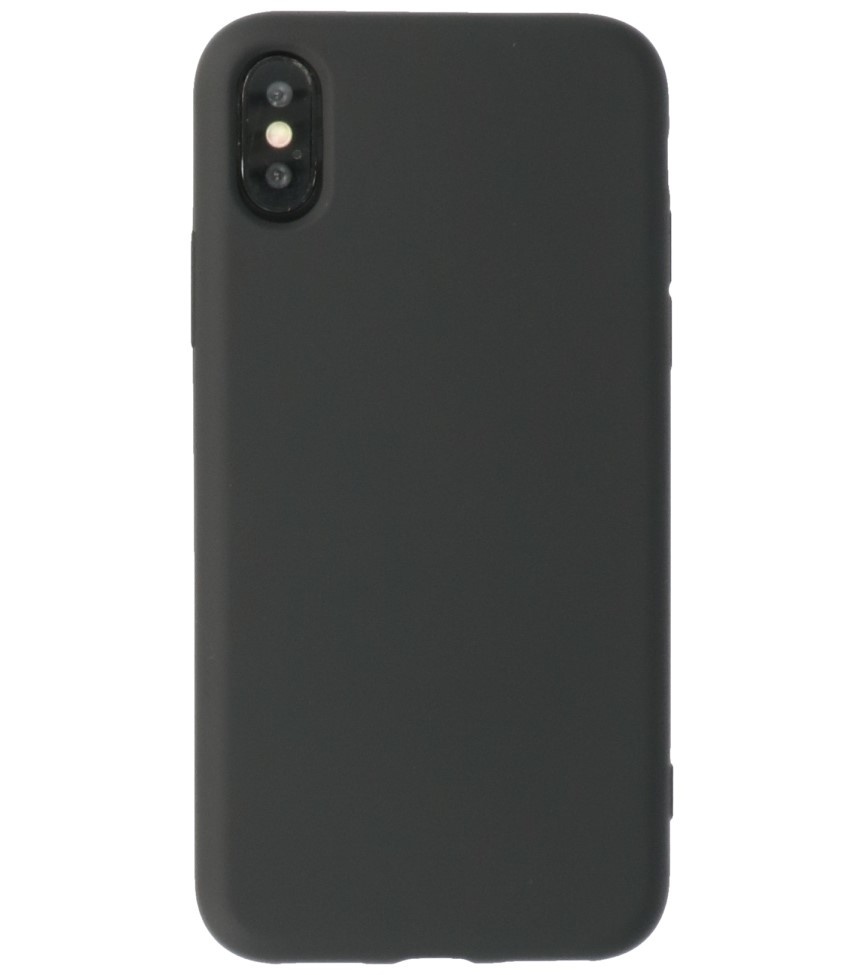 Coque en TPU Couleur Mode 2.0mm pour iPhone X - Xs Noir