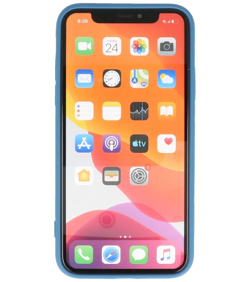 2.0mm Fashion Color TPU Hoesje voor iPhone X - Xs Navy