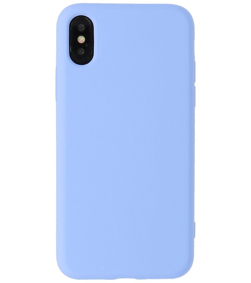 2.0mm Fashion Color TPU Hoesje voor iPhone X - Xs Paars