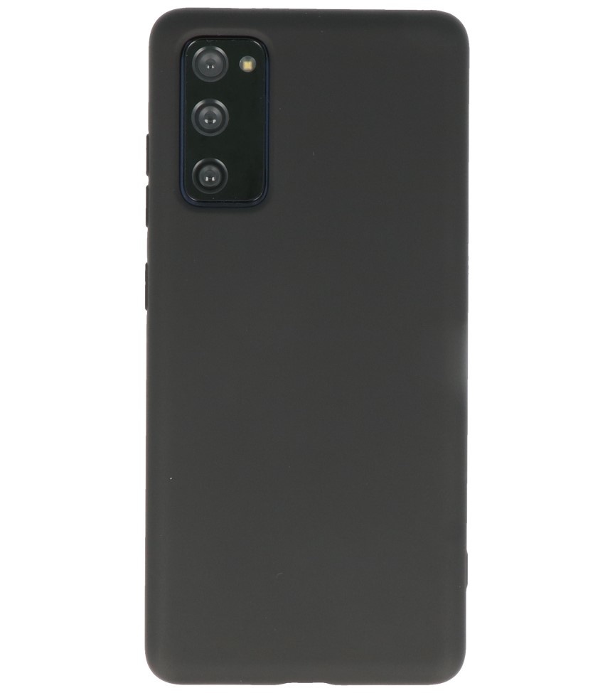 Custodia in TPU di colore moda spesso 2,0 mm per Samsung Galaxy S20 FE nera