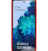 Carcasa de TPU de color de moda de 2.0 mm de espesor para Samsung Galaxy S20 FE Rojo