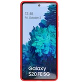Custodia in TPU di colore moda spesso 2,0 mm per Samsung Galaxy S20 FE rosso