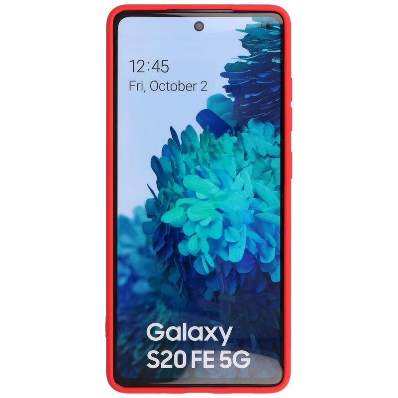 Custodia in TPU di colore moda spesso 2,0 mm per Samsung Galaxy S20 FE rosso