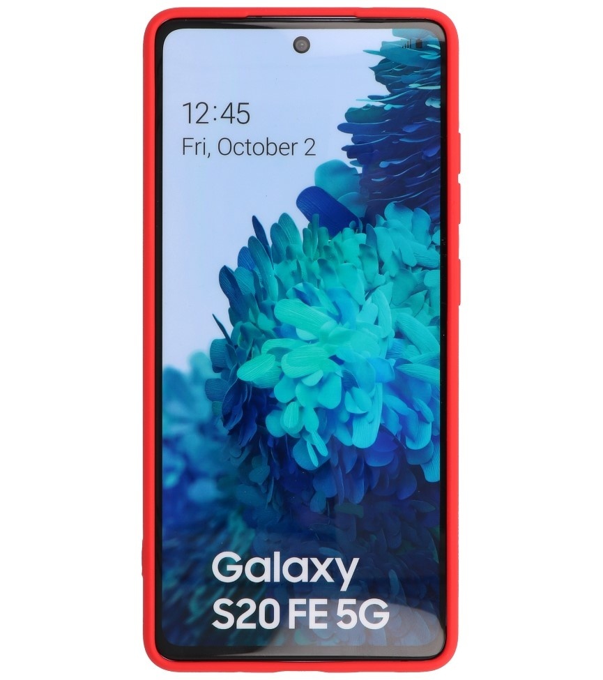 Carcasa de TPU de color de moda de 2.0 mm de espesor para Samsung Galaxy S20 FE Rojo