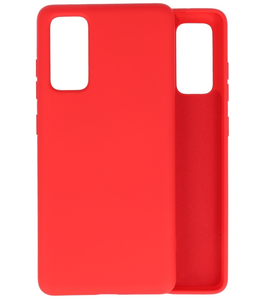 2.0mm Dikke Fashion Color TPU Hoesje voor Samsung Galaxy S20 FE Rood