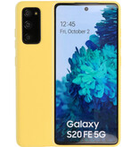 2,0 mm dicke Modefarbe TPU-Hülle für Samsung Galaxy S20 FE Gelb