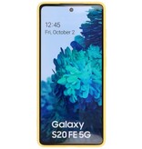 2,0 mm tyk mode farve TPU taske til Samsung Galaxy S20 FE gul