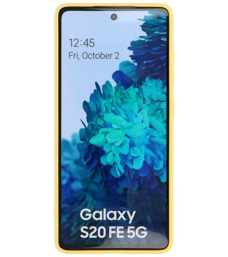 Coque en TPU couleur mode épaisse de 2,0 mm pour Samsung Galaxy S20 FE jaune