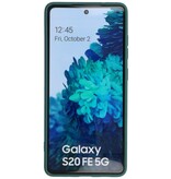 2,0 mm tyk mode farve TPU taske til Samsung Galaxy S20 FE mørkegrøn