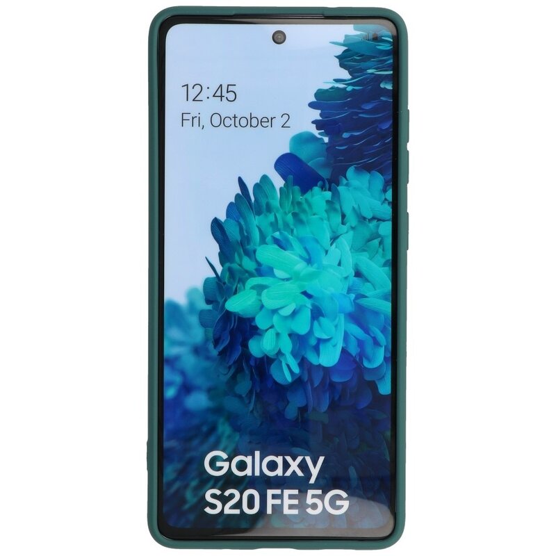 Custodia in TPU di colore moda spesso 2,0 mm per Samsung Galaxy S20 FE verde scuro