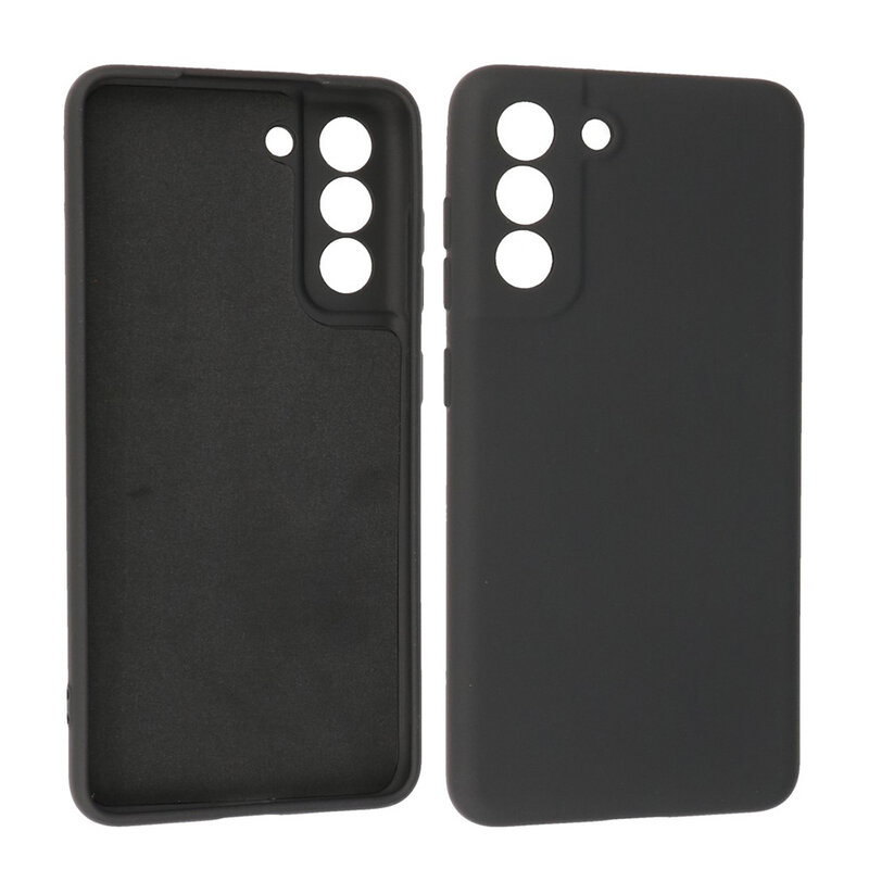 2,0 mm tyk mode farve TPU taske til Samsung Galaxy S21 FE sort