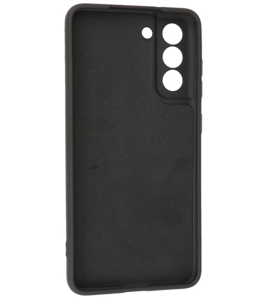 Carcasa de TPU de color de moda de 2.0 mm de grosor para Samsung Galaxy S21 FE, negro