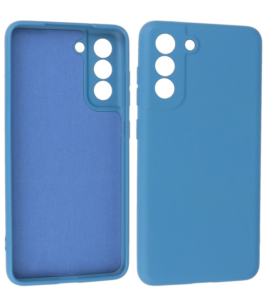 2.0mm Dikke Fashion Color TPU Hoesje voor Samsung Galaxy S21 FE Navy