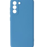 Carcasa de TPU de color de moda de 2.0 mm de grosor para Samsung Galaxy S21 FE Azul marino