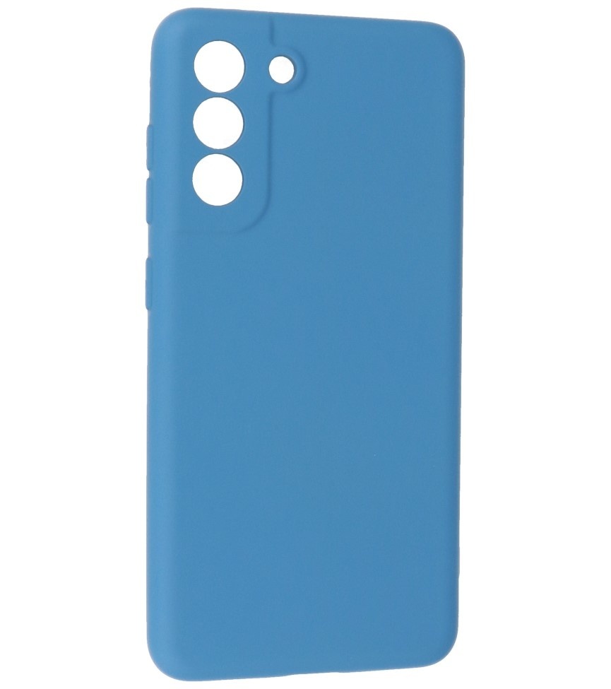 2.0mm Dikke Fashion Color TPU Hoesje voor Samsung Galaxy S21 FE Navy